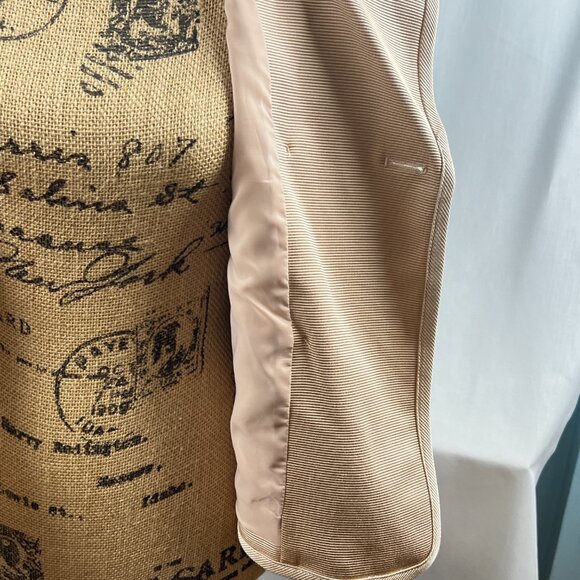 Talbots Tan Blazer Jacket Size 4 Petite Talbots Double Breasted - Picture 8 of 15